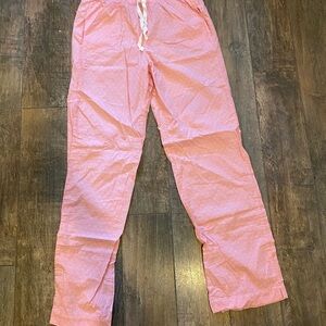 Victoria's Secret Pajama Bottoms. Pink and white. Size M.